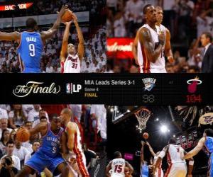 yapboz nba Finalleri 2012, 4 th oyunu, Oklahoma City Thunder 98 - Miami Heat 104
